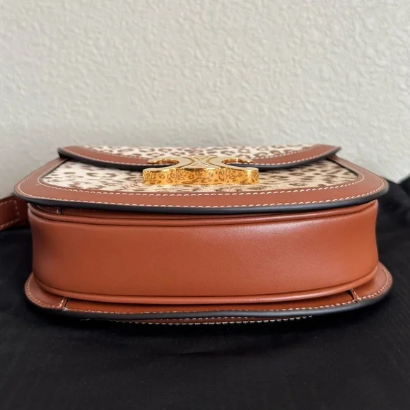 Celine Clea Limited Edition Leopard Print Pony Hair Calfskin Crossbody Bag - Picture 9 of 10